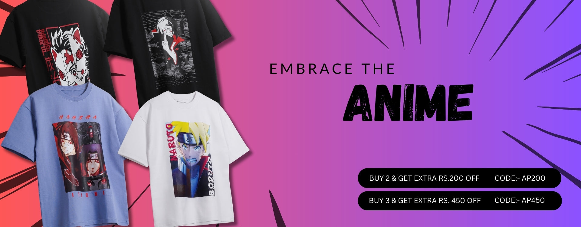 Home Page Banner For Anime Inspired Tee